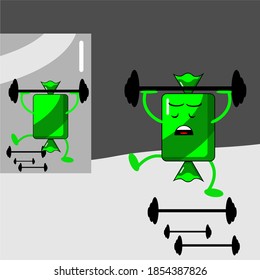 graphic illustration of the design of candy exercising