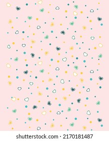 ilustración gráfica del diseño del patrón de do y amor para el uso casual y formal