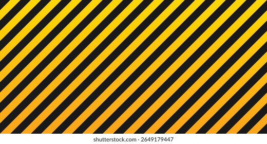 A graphic illustration features bold, diagonal stripes in alternating yellow and black. The pattern signifies caution or warning, often seen in hazardous environments and signs.