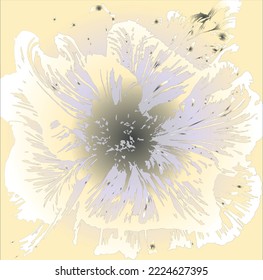 Graphic illustration, floral theme, nature, stylistic processing of the artist's drawing.