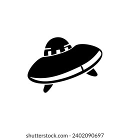 graphic illustration of a flying ufo, great for covers, banners, logos and icons