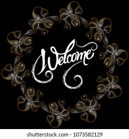 Graphic illustration with frame with the sign of Scorpio. Suitable for invitation, flyer, sticker, poster, banner, card, label, cover, web. Vector illustration.