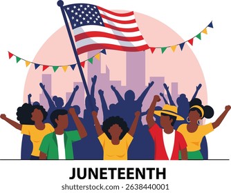 Graphic illustration of Freedom day Juneteenth