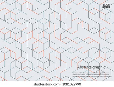 Graphic illustration with geometric pattern. Eps10 Vector illustration.