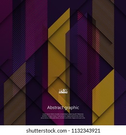Graphic illustration with geometric pattern. Eps10 Vector illustration.