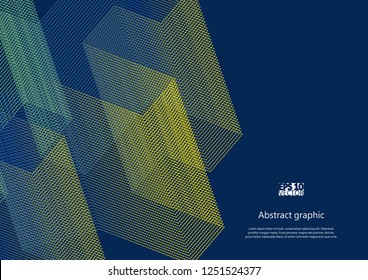 Graphic illustration with geometric pattern. Eps10 Vector illustration.
