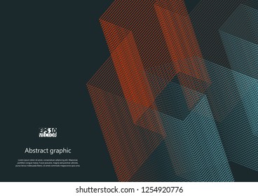 Graphic illustration with geometric pattern. Eps10 Vector illustration.