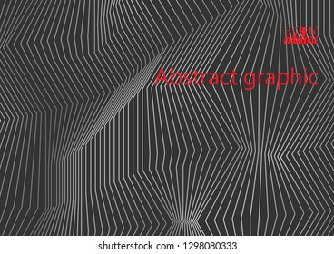 Graphic illustration with geometric pattern. Eps10 Vector illustration.