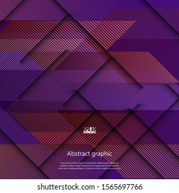 Graphic illustration with geometric pattern. Eps10 Vector illustration.
