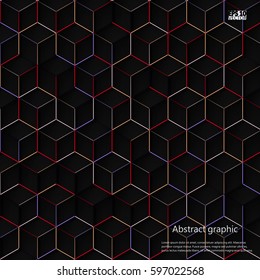 Graphic illustration with geometric pattern. Eps10 Vector illustration.