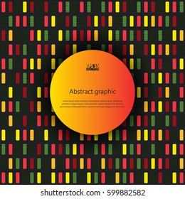Graphic illustration with geometric pattern. Eps10 Vector illustration.