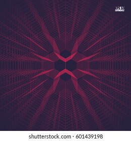 Graphic illustration with geometric pattern. Eps10 Vector illustration.
