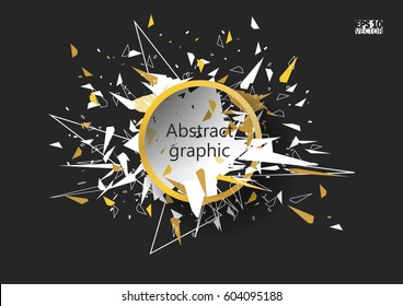 Graphic illustration with geometric pattern. Eps10 Vector illustration.