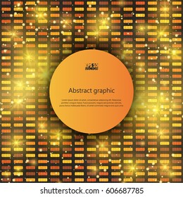 Graphic illustration with geometric pattern. Eps10 Vector illustration.