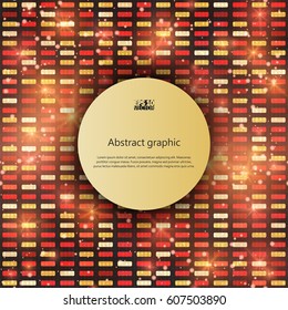 Graphic illustration with geometric pattern. Eps10 Vector illustration.