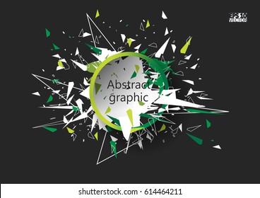 Graphic illustration with geometric pattern. Eps10 Vector illustration.