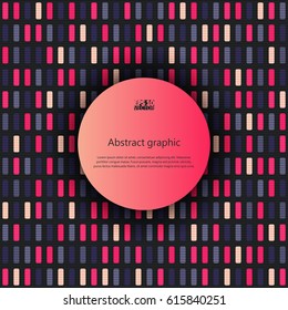 Graphic illustration with geometric pattern. Eps10 Vector illustration.
