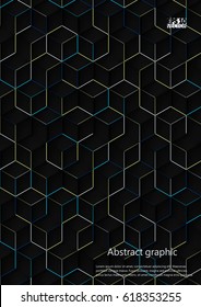 Graphic illustration with geometric pattern. Eps10 Vector illustration.