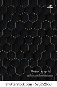 Graphic illustration with geometric pattern. Eps10 Vector illustration.