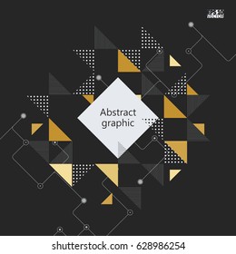 Graphic illustration with geometric pattern. Eps10 Vector illustration.