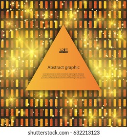 Graphic illustration with geometric pattern. Eps10 Vector illustration.