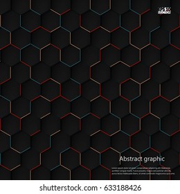 Graphic illustration with geometric pattern. Eps10 Vector illustration.
