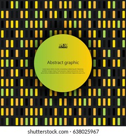 Graphic illustration with geometric pattern. Eps10 Vector illustration.