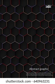 Graphic illustration with geometric pattern. Eps10 Vector illustration.