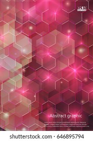 Graphic illustration with geometric pattern. Eps10 Vector illustration.