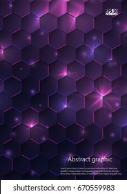 Graphic illustration with geometric pattern. Eps10 Vector illustration.