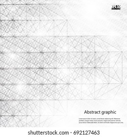 Graphic illustration with geometric pattern. Eps10 Vector illustration.