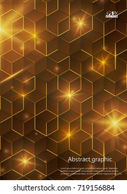 Graphic illustration with geometric pattern. Eps10 Vector illustration.