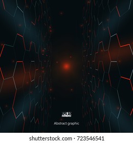 Graphic illustration with geometric pattern. Eps10 Vector illustration.