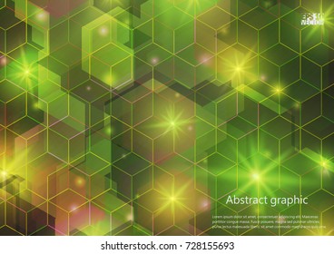 Graphic illustration with geometric pattern. Eps10 Vector illustration.