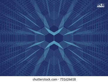 Graphic illustration with geometric pattern. Eps10 Vector illustration.