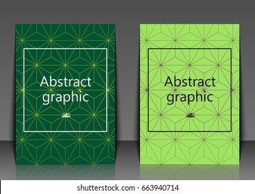 Graphic illustration with geometric pattern. Template flyer with abstract background. Eps10 Vector illustration.