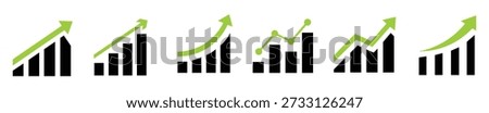 A graphic illustration of growing business statistics and financial growth trends