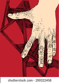 Graphic illustration hand