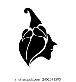ilustración gráfica del logotipo humano de cabello foliar, excelente para cubiertas, carteles, logotipos e iconos
