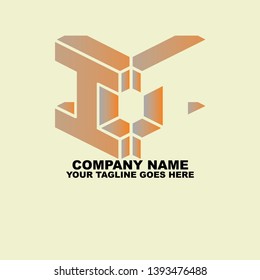 graphic illustration logo initial i art