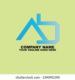 graphic illustration logo initial a b