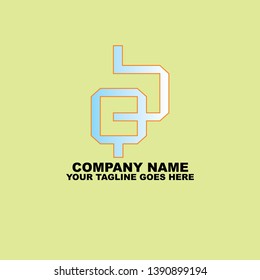 graphic illustration logo initial q b