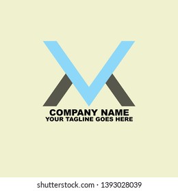 graphic illustration logo initial a v 1