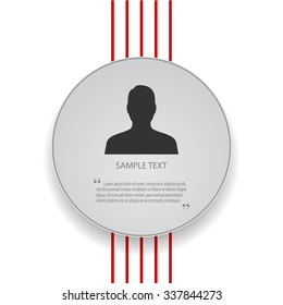 Graphic illustration of man in business suit as user icon, avatar