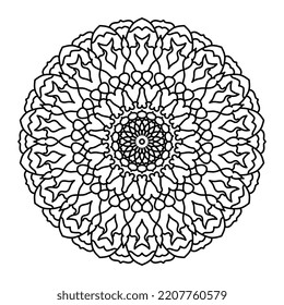 Graphic Illustration of Mandala Pattern