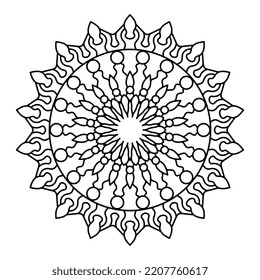 Grafische Illustration des Mandala-Musters
