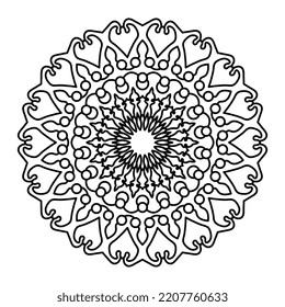 Graphic Illustration of Mandala Pattern