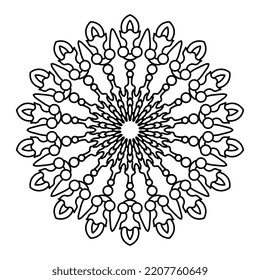 Graphic Illustration of Mandala Pattern