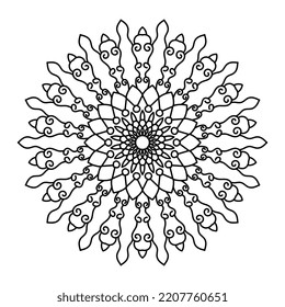 Graphic Illustration of Mandala Pattern
