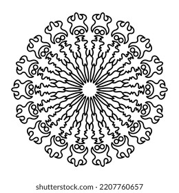 Graphic Illustration of Mandala Pattern